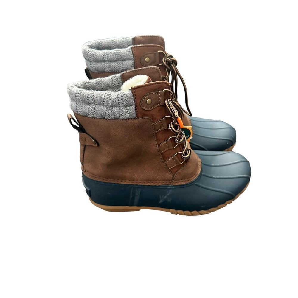 The Original Leather Sporto Genuine Duck With Faux Fur Boots Size 8
